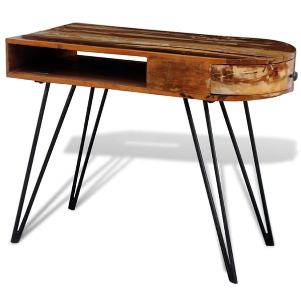 The Living Store skrivebord med jernben genbrugstræ -  Skriveborde