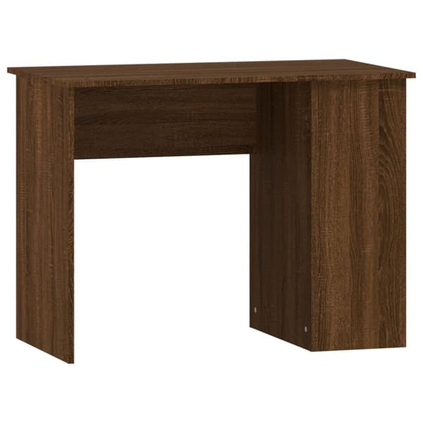 The Living Store Työpöytä ruskea tammi 100x55x75 cm tekninen puu -  Kirjoituspöydät