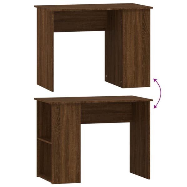 The Living Store Työpöytä ruskea tammi 100x55x75 cm tekninen puu -  Kirjoituspöydät