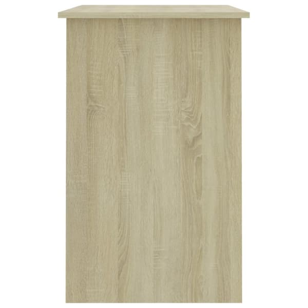The Living Store skrivebord 100x50x76 cm konstrueret træ sonoma-eg -  Skriveborde