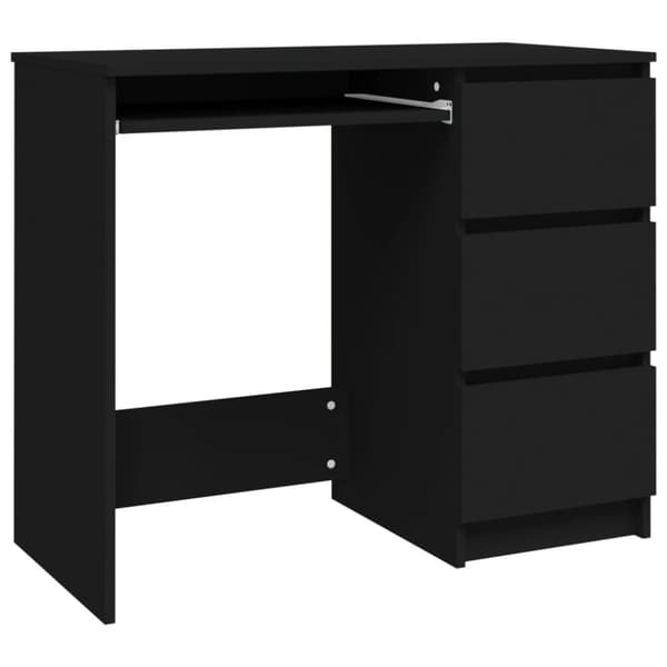 The Living Store Työpöytä musta 90x45x76 cm tekninen puu - Kirjoituspöydät