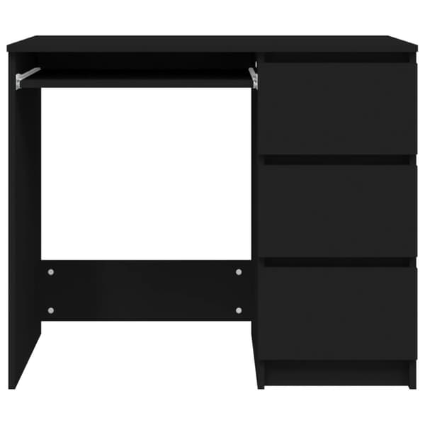 The Living Store Työpöytä musta 90x45x76 cm tekninen puu - Kirjoituspöydät