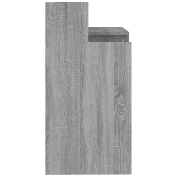 The Living Store Työpöytä LED-valoilla harmaa Sonoma 97x45x90 cm tekninen puu - Kirjoituspöydät