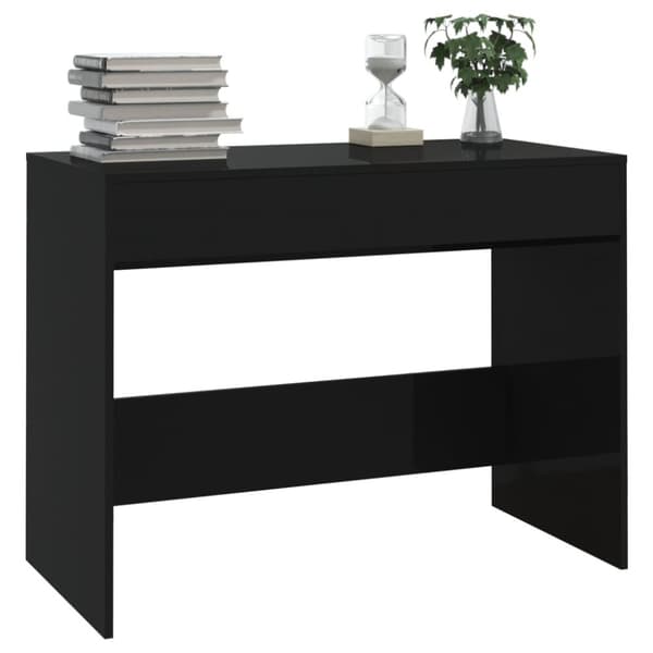 The Living Store skrivebord 101x50x76,5 cm spånplade sort -  Skriveborde