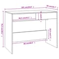 Miniatyrbillede 9 af 9: The Living Store skrivebord 101x50x76,5 cm spånplade sort -  Skriveborde