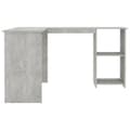 Miniatyrbillede 6 af 7: The Living Store L-formet skrivebord 120x140x75 cm konstrueret træ betongrå -  Skriveborde