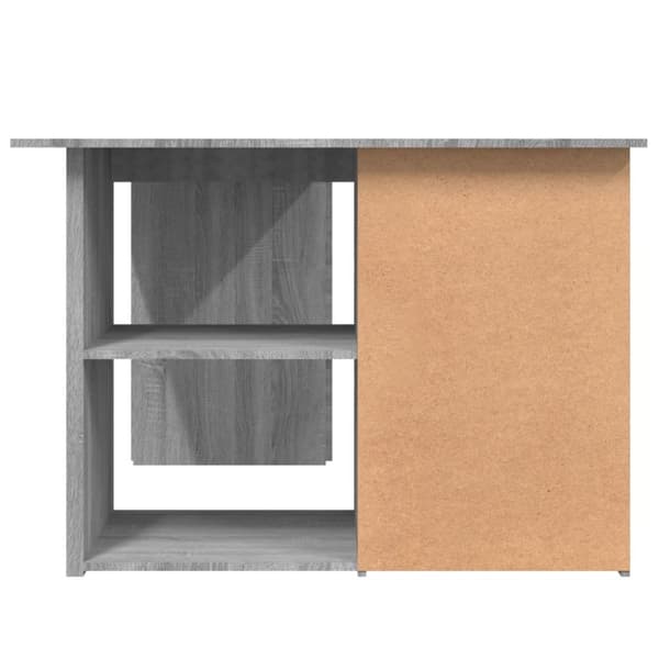 The Living Store skrivebord 145x100x76 cm konstrueret træ grå sonoma-eg -  Skriveborde