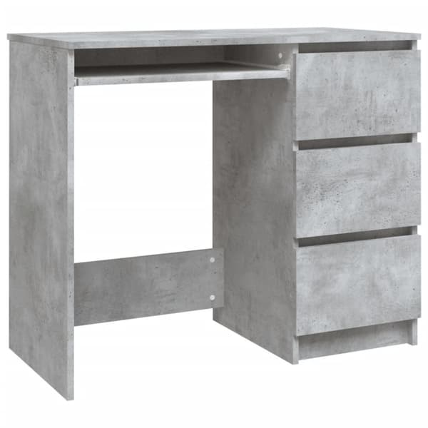 The Living Store Työpöytä betoninharmaa 90x45x76 cm tekninen puu -  Kirjoituspöydät