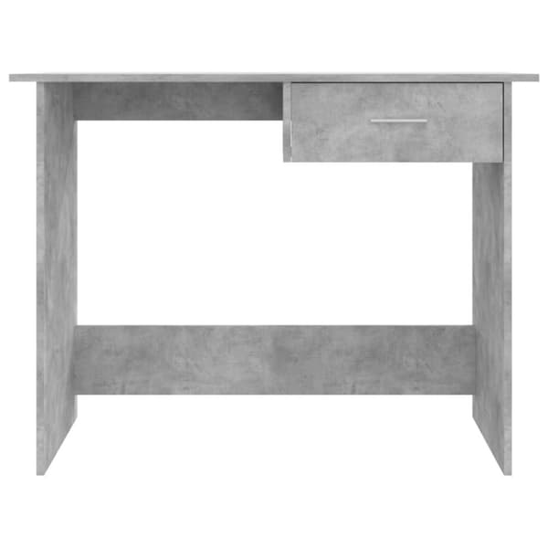 The Living Store skrivebord 100x50x76 cm konstrueret træ betongrå -  Skriveborde