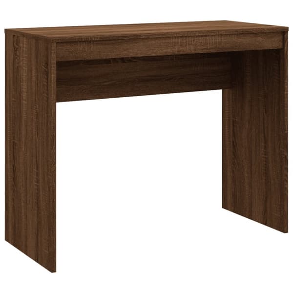 The Living Store Työpöytä ruskea tammi 90x40x72 cm tekninen puu -  Kirjoituspöydät