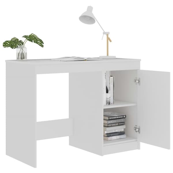 The Living Store Työpöytä valkoinen 100x50x76 cm tekninen puu -  Kirjoituspöydät