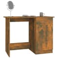 Miniatyrbild 5 av 11: The Living Store Skrivbord rökfärgad ek 100x50x76 cm konstruerat trä -  Skrivbord