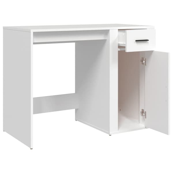 The Living Store Työpöytä valkoinen 100x49x75 cm tekninen puu -  Kirjoituspöydät