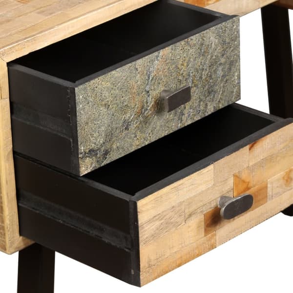 The Living Store Kirjoituspöytä Kiinteä kierrätetty Tiikki 110x50x76 cm - Kirjoituspöydät
