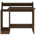 Miniatyrbild 9 av 11: The Living Store Skrivbord med LED brun ek 97x45x90 cm konstruerat trä -  Skrivbord