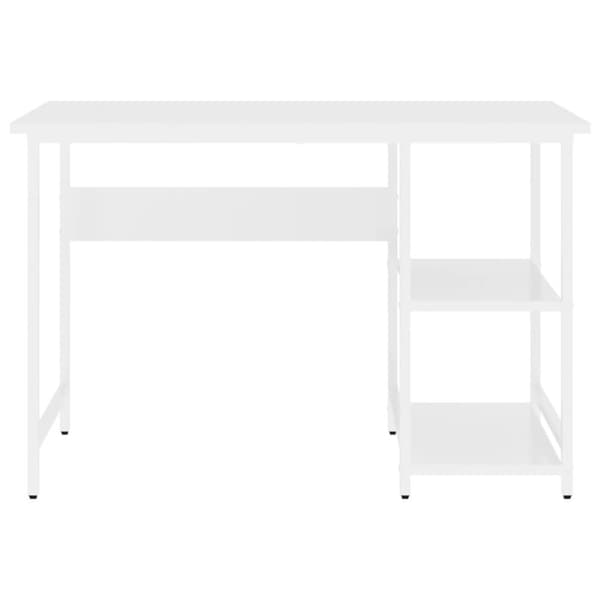 The Living Store Tietokonepöytä valkoinen 105x55x72 cm MDF/metalli - Kirjoituspöydät