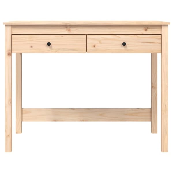 The Living Store skrivebord med skuffer 100x50x78 cm massivt fyrretræ - Skriveborde