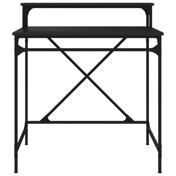 The Living Store Työpöytä musta 80x50x90 cm tekninen puu ja rauta -  Kirjoituspöydät
