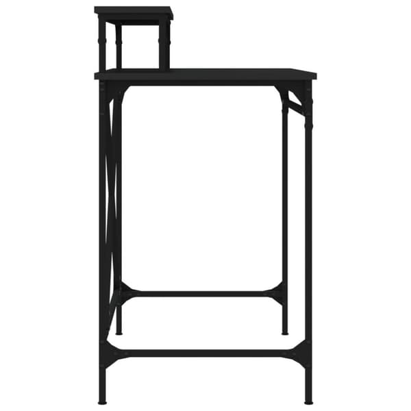 The Living Store Työpöytä musta 80x50x90 cm tekninen puu ja rauta -  Kirjoituspöydät