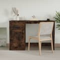 Miniatyrbild 2 av 11: The Living Store Skrivbord med låda rökfärgad ek 115x50x75 cm konstruerat trä -  Skrivbord