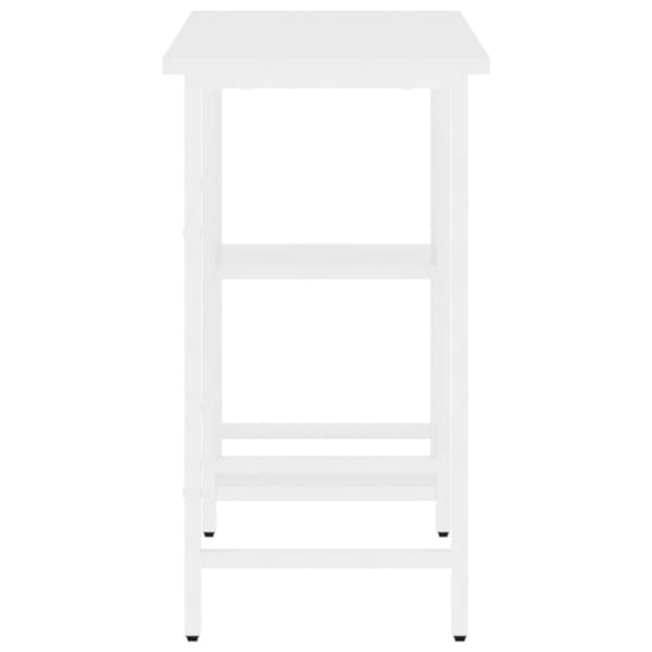 The Living Store computerbord 80x40x72 cm MDF og metal hvid -  Skriveborde