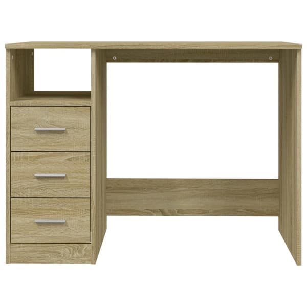 Skrivbord - Living Skrivbord med lådor sonoma-ek 102x50x76 cm konstruerat trä