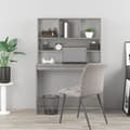 Miniatyrbild 4 av 10: Skrivbord - Living Skrivbord med hyllor betonggrå 102x45x148 cm konstruerat trä