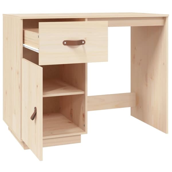 Skriveborde - Living skrivebord 95x50x75 cm massivt fyrretræ