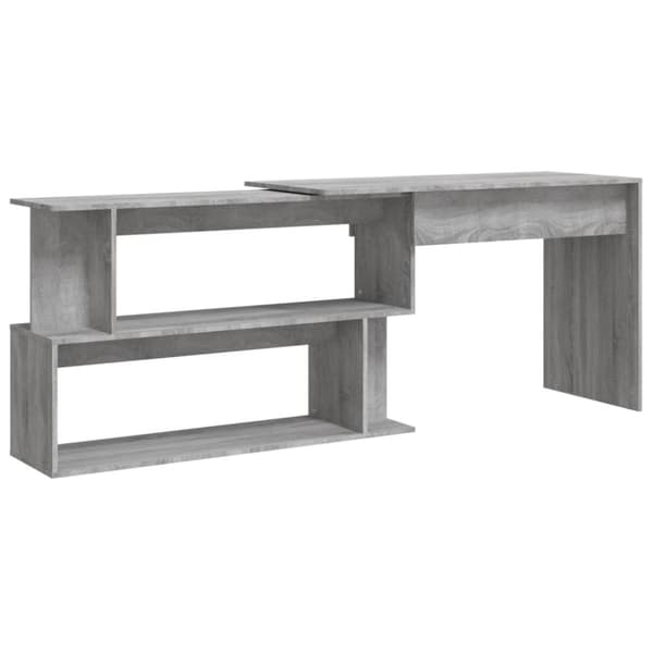 Kirjoituspöydät - Living Kulmatyöpöytä harmaa Sonoma 200x50x76 cm tekninen puu