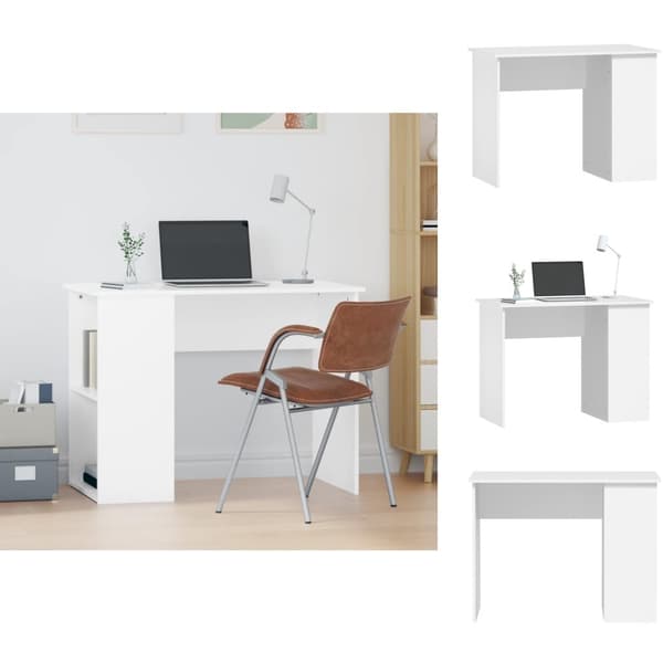 Skrivbord - Living Skrivbord vit 100x55x75 cm konstruerat trä