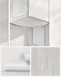 Miniatyrbillede 4 af 8: Corner Board - Corner Cabinet - Med 5 niveauer - Rattan Side Plates - Van Ebony - Beige