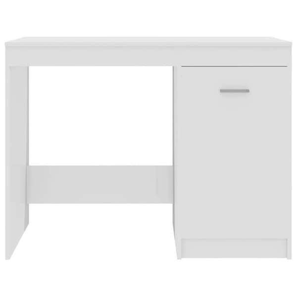 Skriveborde - Living skrivebord 100x50x76 cm konstrueret træ hvid højglans