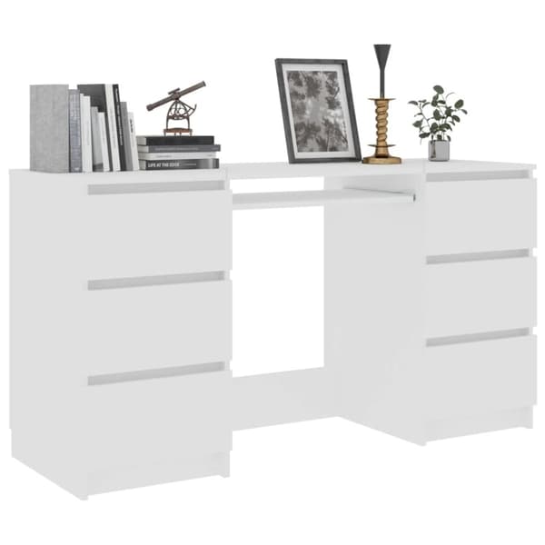 Kirjoituspöydät - Living Kirjoituspöytä valkoinen 140x50x77 cm tekninen puu