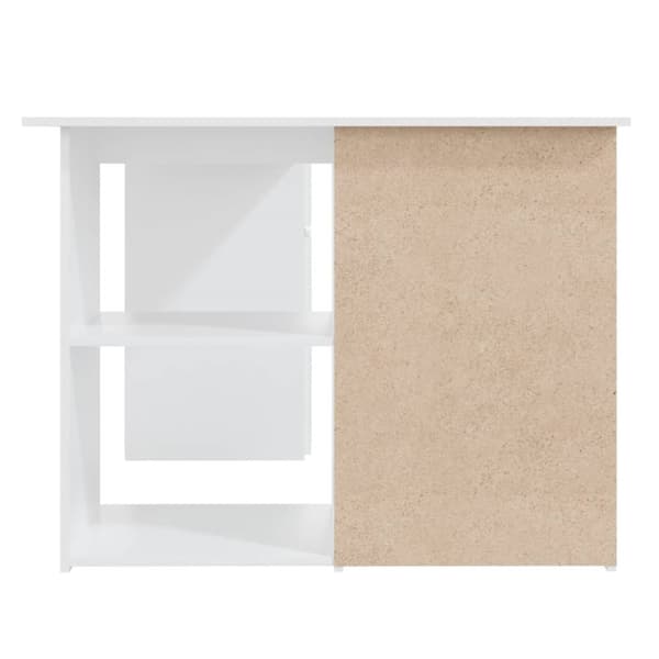Skriveborde - Living skrivebord til hjørne 145x100x76 cm konstrueret træ hvid