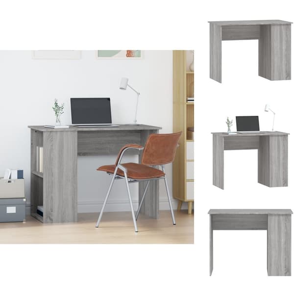 Skriveborde - Living skrivebord 100x55x75 cm konstrueret træ grå sonoma-eg