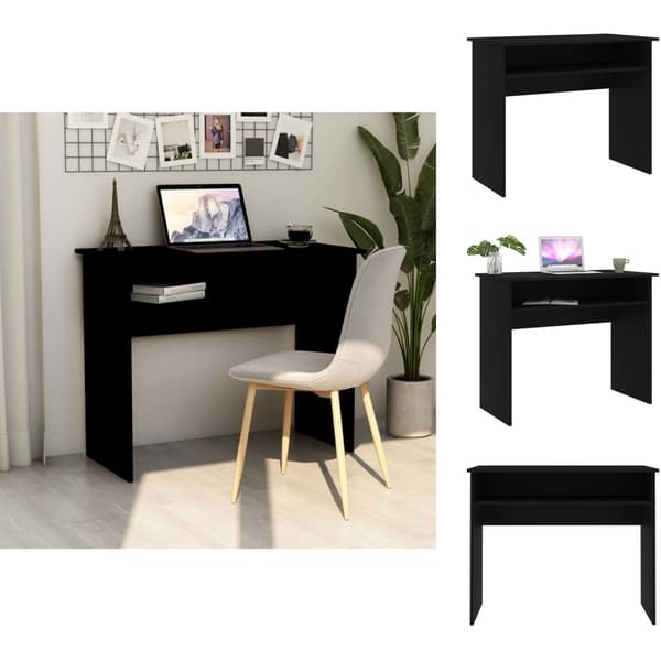 Skriveborde - Living skrivebord 90x50x74 cm konstrueret træ sort