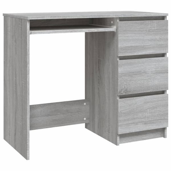 Skriveborde - Living skrivebord 90x45x76 cm konstrueret træ grå sonoma-eg