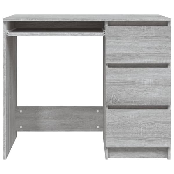 Skriveborde - Living skrivebord 90x45x76 cm konstrueret træ grå sonoma-eg