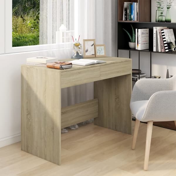 Skrivbord - Living Skrivbord sonoma-ek 101x50x76,5 cm konstruerat trä