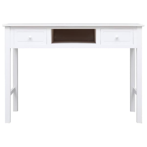 Kirjoituspöydät - Living Työpöytä valkoinen 108x45x76 cm täysi keisaripuu