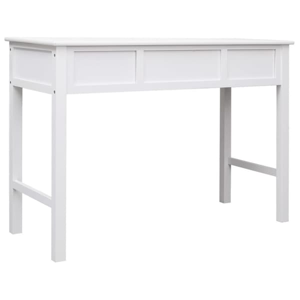 Kirjoituspöydät - Living Työpöytä valkoinen 108x45x76 cm täysi keisaripuu