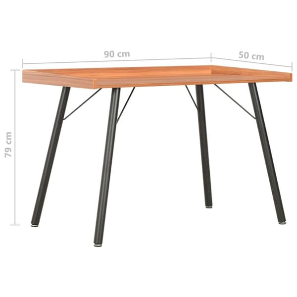 Skriveborde - Living skrivebord 90x50x79 cm brun