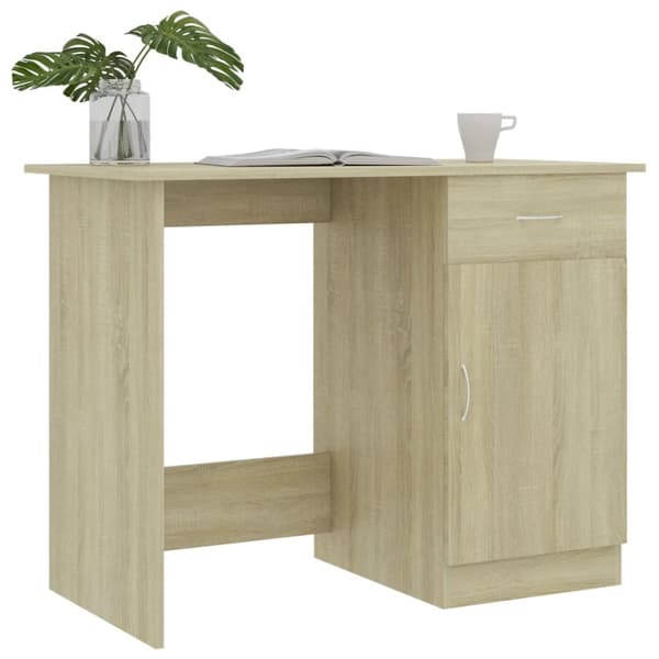 Kirjoituspöydät - Living Työpöytä Sonoma-tammi 100x50x76 cm tekninen puu