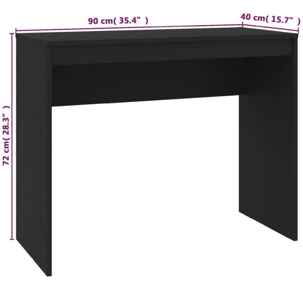 Skrivbord - Living Skrivbord svart 90x40x72 cm konstruerat trä