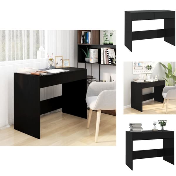 Skriveborde - Living skrivebord 101x50x76,5 cm spånplade sort