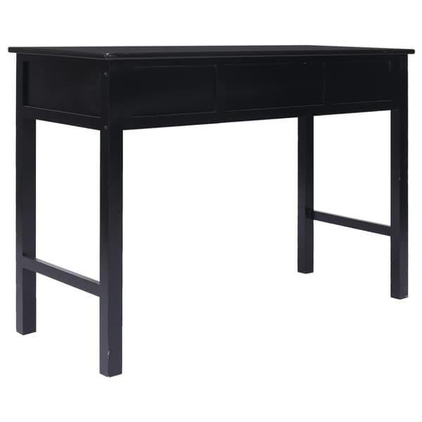 Skriveborde - Living skrivebord 108x45x76 cm massivt kejsertræ sort