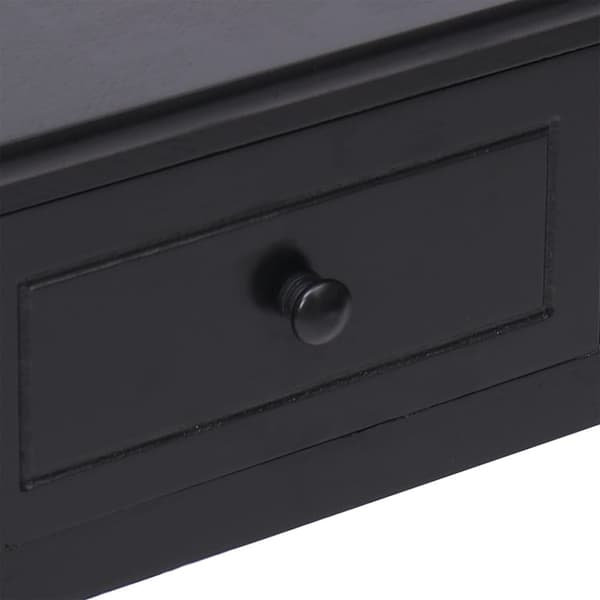 Skriveborde - Living skrivebord 108x45x76 cm massivt kejsertræ sort