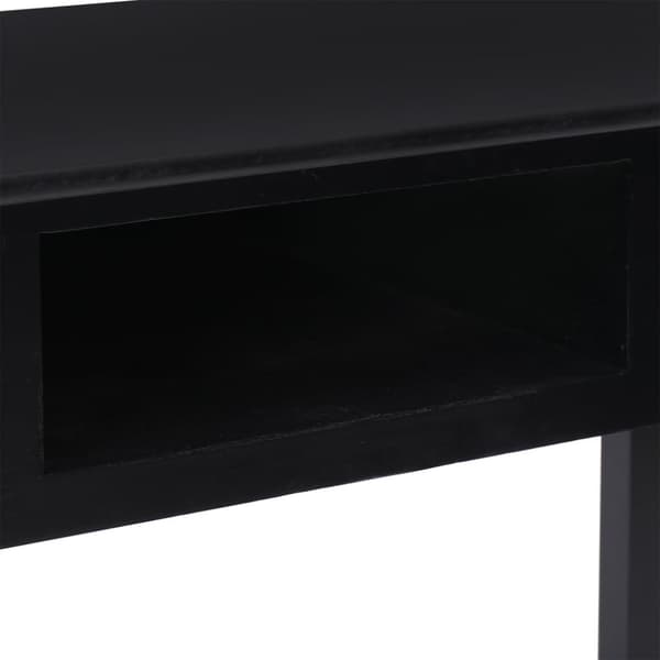 Skriveborde - Living skrivebord 108x45x76 cm massivt kejsertræ sort
