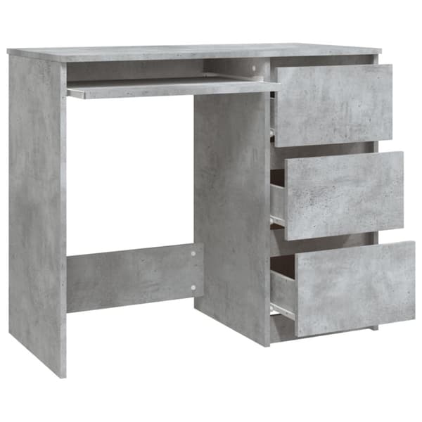 Skrivbord - Living Skrivbord betonggrå 90x45x76 cm konstruerat trä