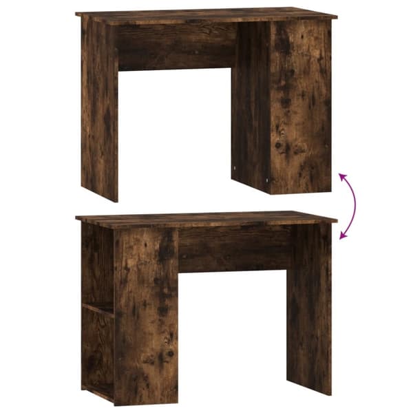 Skriveborde - Living skrivebord 100x55x75 cm konstrueret træ røget egetræsfarve